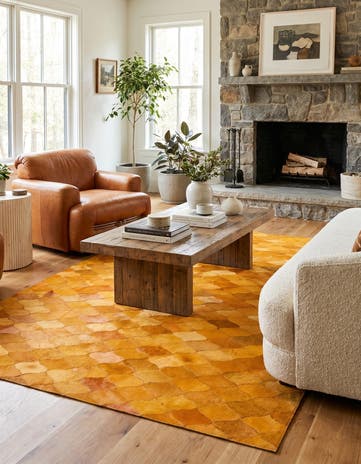 5' 1 x 8' Cowhide Stocks Rug