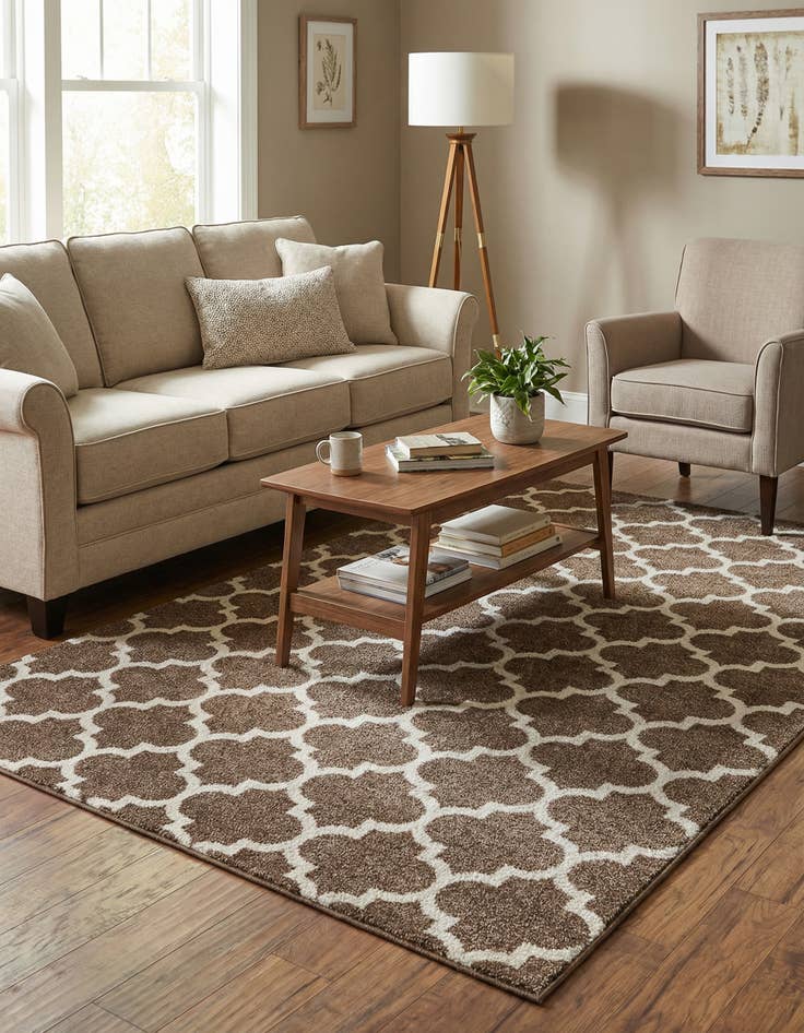 Detail image of 5' 3 x 8' Lattice Rug