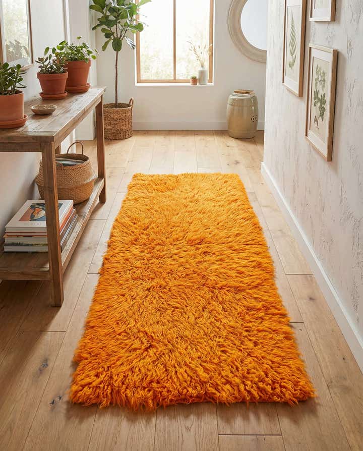 2' 2 x 4' 8 Hand Knotted Moroccan Wool Runner Rug