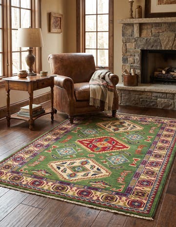 3' 5 x 5' 1 Hand Knotted Kazak Rug