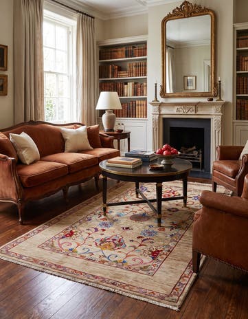 4' x 5' 10 Hand Knotted Ariana Ziegler Rug