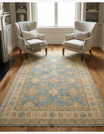 3' 11 x 6' 2 Hand Knotted Oushak Wool Rug