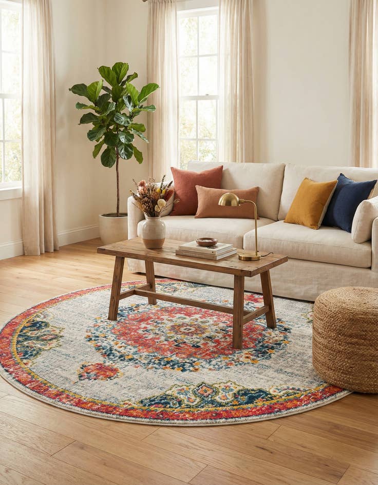 Detail image of 7' 10 x 7' 10 Madeline Round Rug