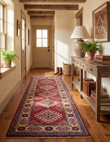 2' x 6' Hand Knotted Kazak Runner Rug