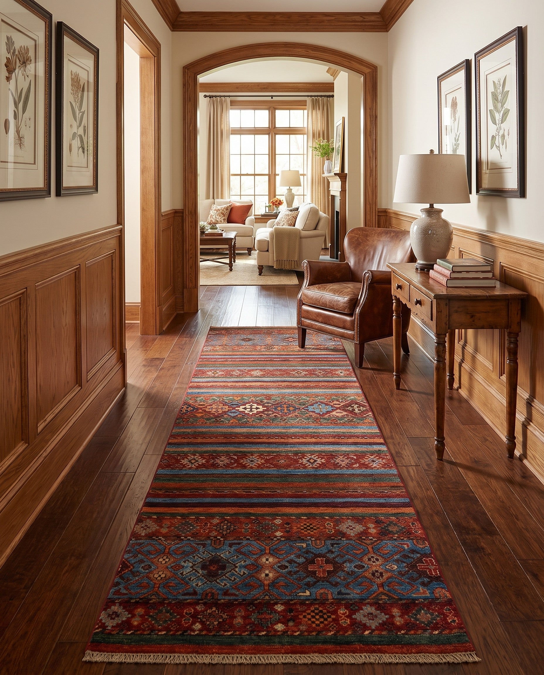 2' 8 x 8' 6 Hand Knotted Kazak Runner Rug
