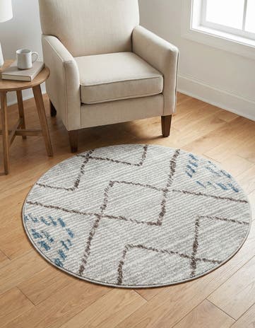 3' 3 x 3' 3 Aramis Round Rug