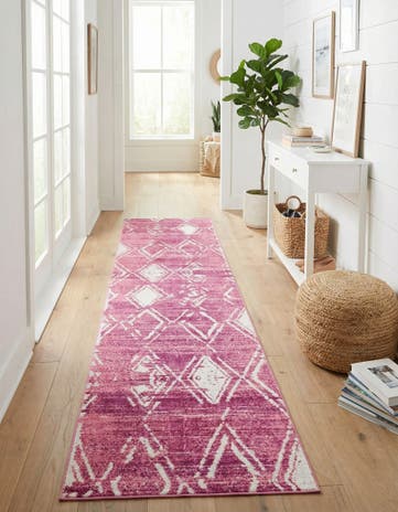 Jill Zarin Pink Uptown Carnegie Hill Runner Rug