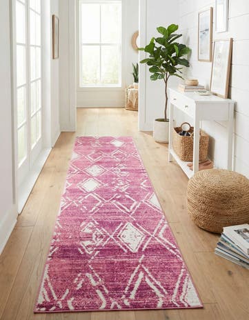Jill Zarin Pink Uptown Carnegie Hill Runner Rug