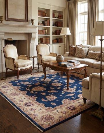 5' 11 x 6' Hand Knotted Ziegler Square Rug