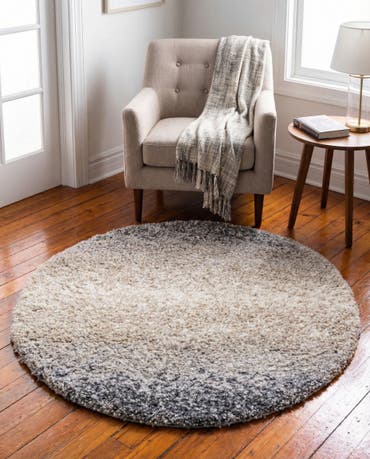  3' 3 x 3' 3 Athena Shag Round Rug