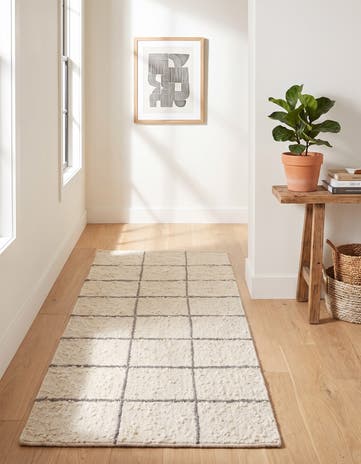 3' x 8' 1 Hand Knotted Moroccan Wool Runner Rug