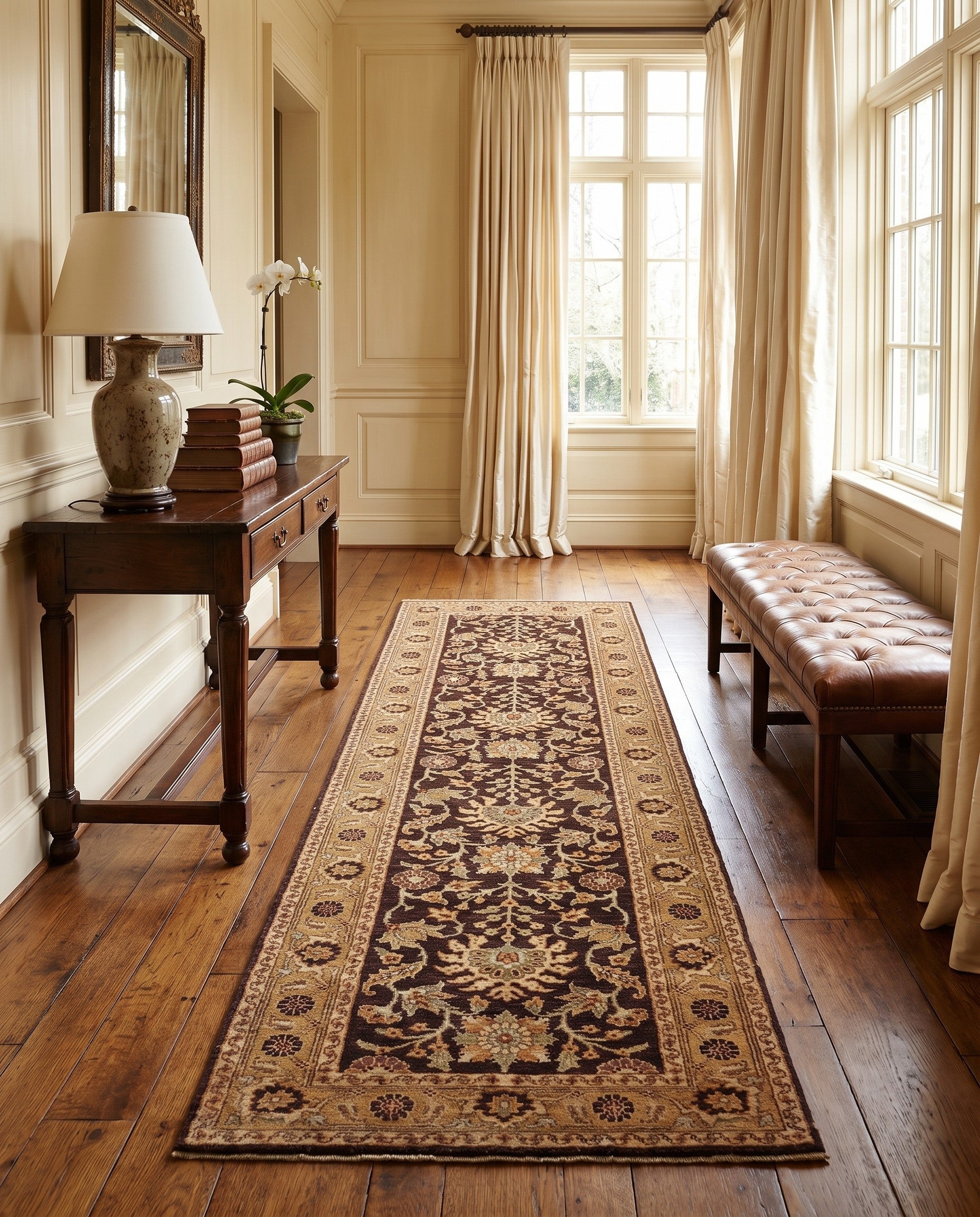 2' 8 x 9' 7 Hand Knotted Ziegler Runner Rug