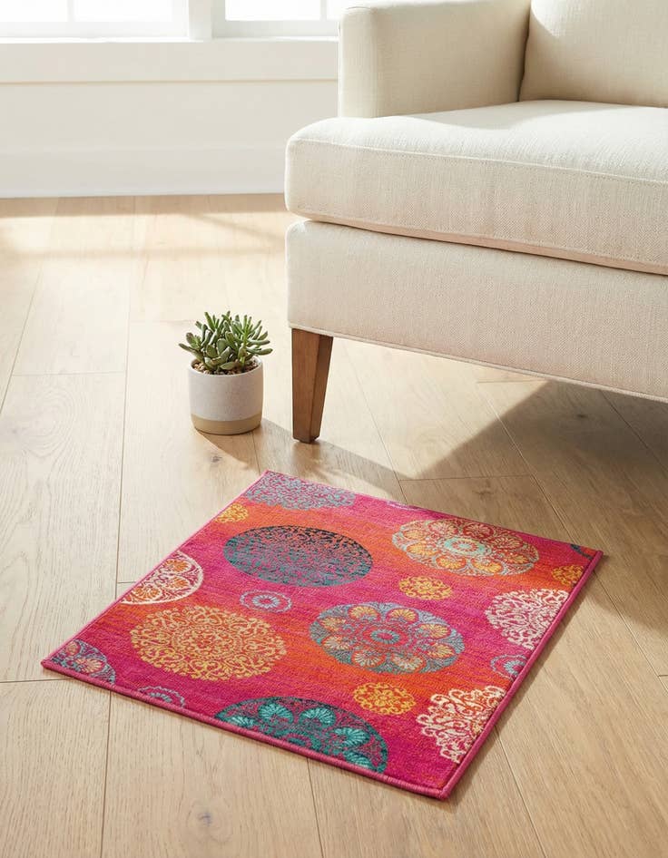 Detail image of 1' 4 x 1' 4 Azalea Sample Rug