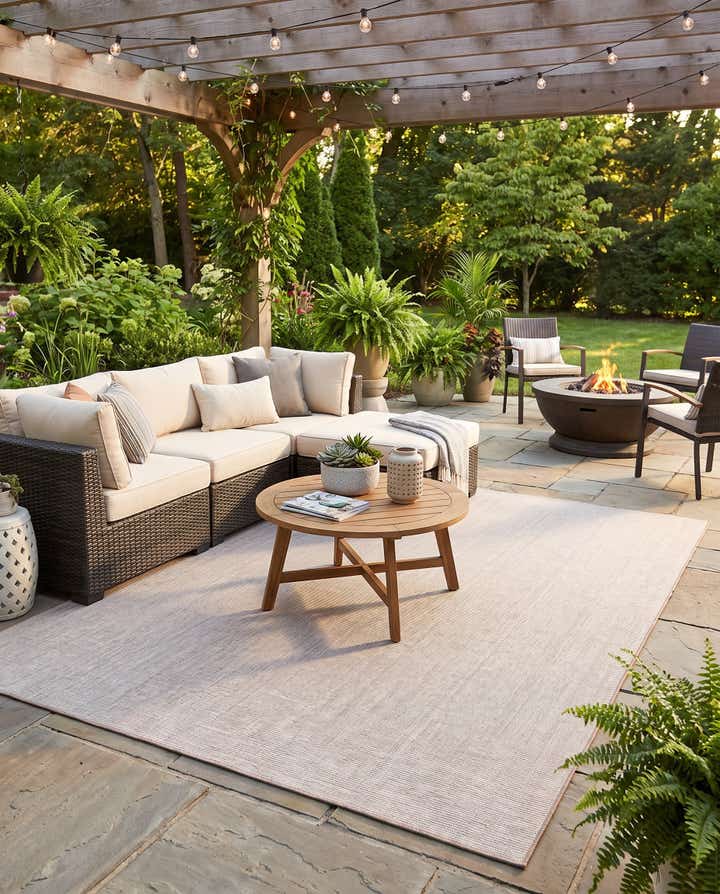 8' 4 x 11' 4 Easy-Clean Solid Indoor / Outdoor Rug