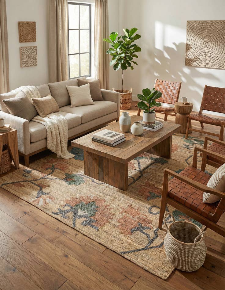 Detail image of 7' 10 x 10'  Hand Woven Kala Handwoven Jute Rug