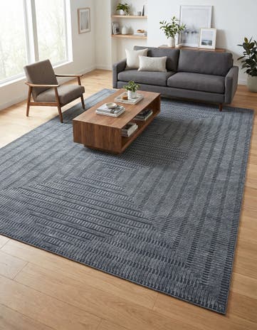 Serenity Blue Textura Designer Rug