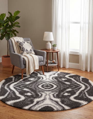 6' x 6' Athena Shag Round Rug
