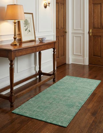 2' x 4' 1 Hand Woven Jill Zarin English Manor Farmhouse Wool Runner Rug