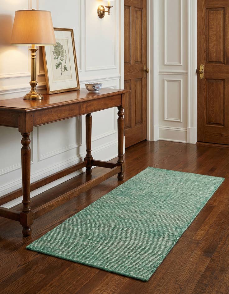 Detail image of 2' x 4' 1  Hand Woven Jill Zarin English Manor Farmhouse Wool Runner Rug