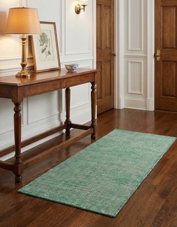 2' x 4' 1 Hand Woven Jill Zarin English Manor Farmhouse Wool Runner Rug