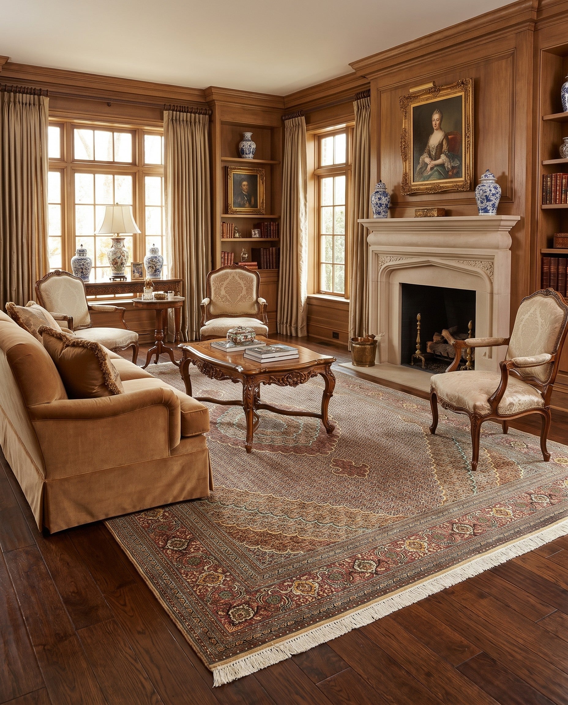 8' 1 x 11' 6 Hand Knotted Tabriz Persian Rug