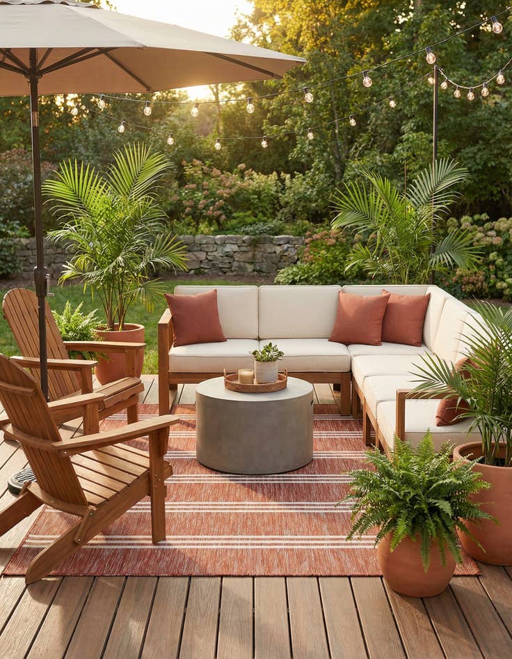 Detail image of 5' 3 x 8'  Washable Jill Zarin Anguilla Indoor / Outdoor Rug