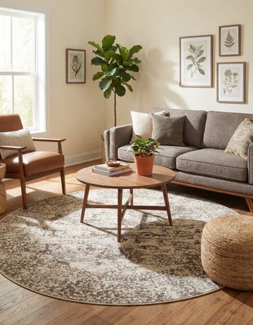 Cream Mojave Round Rug
