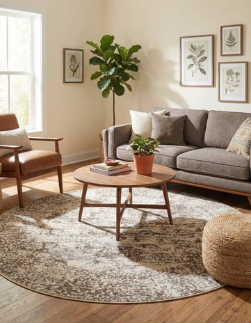 Cream Mojave Round Rug