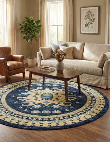 7' 10 x 7' 10 Heris Round Rug