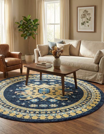 7' 10 x 7' 10 Heris Round Rug