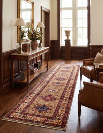 2' 6 x 10' 8 Hand Knotted Kazak Runner Rug