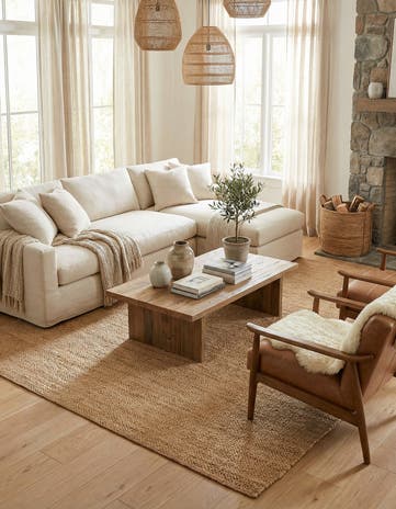 Natural Hand Woven Chunky Jute Rug