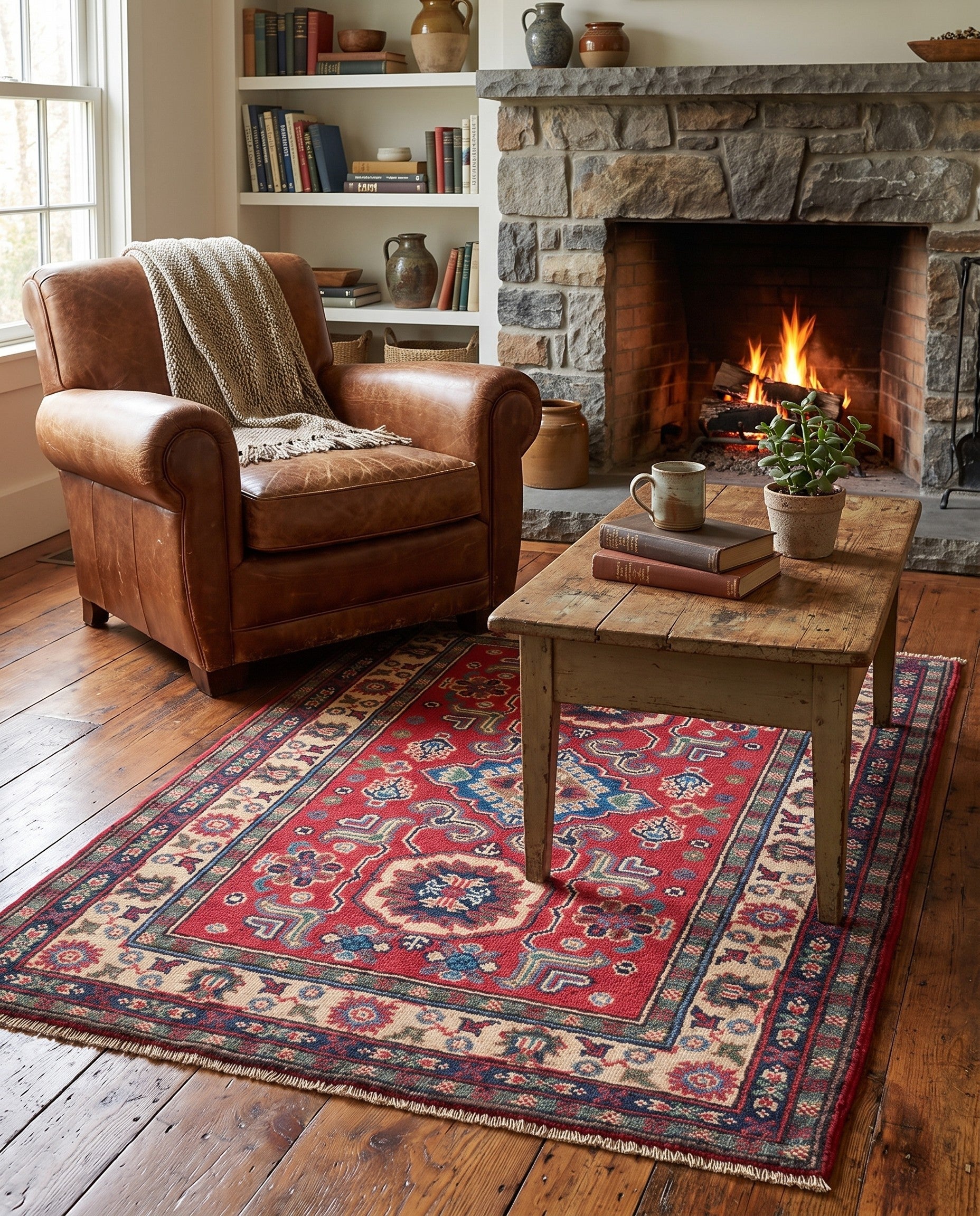 2' 9 x 4' 1 Hand Knotted Kazak Rug