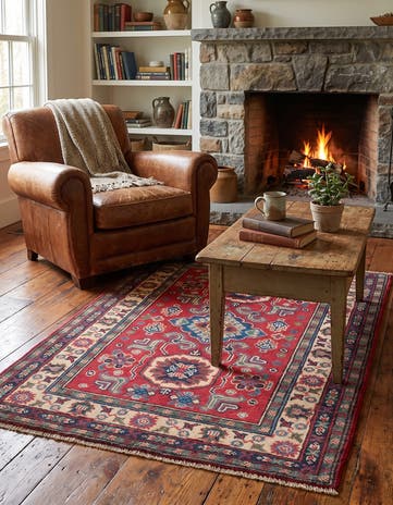 2' 9 x 4' 1 Hand Knotted Kazak Rug
