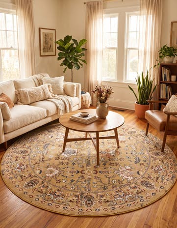 7' 10 x 7' 10 Kamala Washable Round Rug
