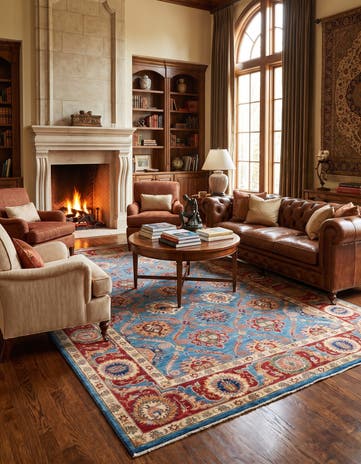 6' 9 x 9' 11 Hand Knotted Ariana Ziegler Rug