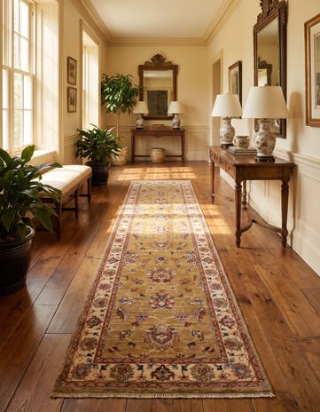 2' 7 x 10' 3 Hand Knotted Ziegler Runner Rug
