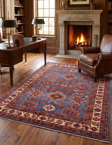 4' 11 x 6' 8 Hand Knotted Kazak Rug