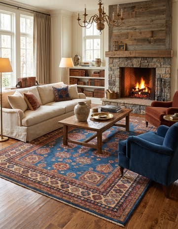 7' 1 x 10' 1 Hand Knotted Kazak Rug