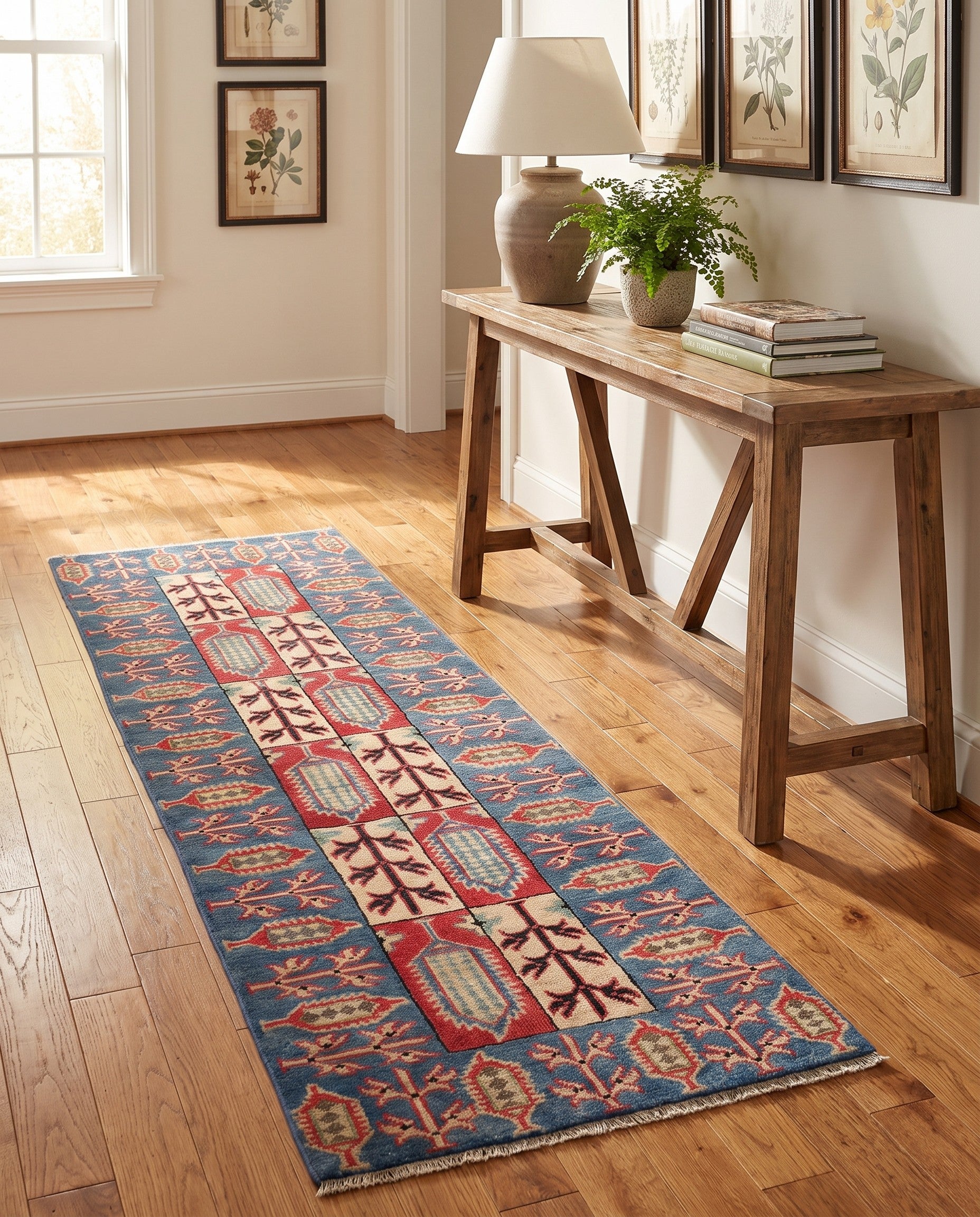 2' x 6' 3 Hand Knotted Kazak Runner Rug