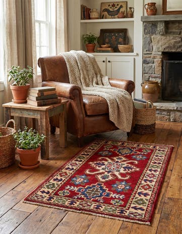 2' x 3' 3 Hand Knotted Kazak Rug