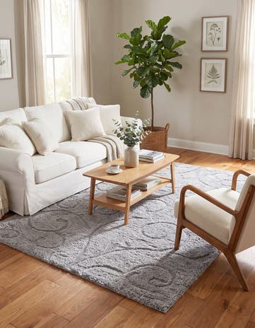 8' x 10' Botanical Shag Rug