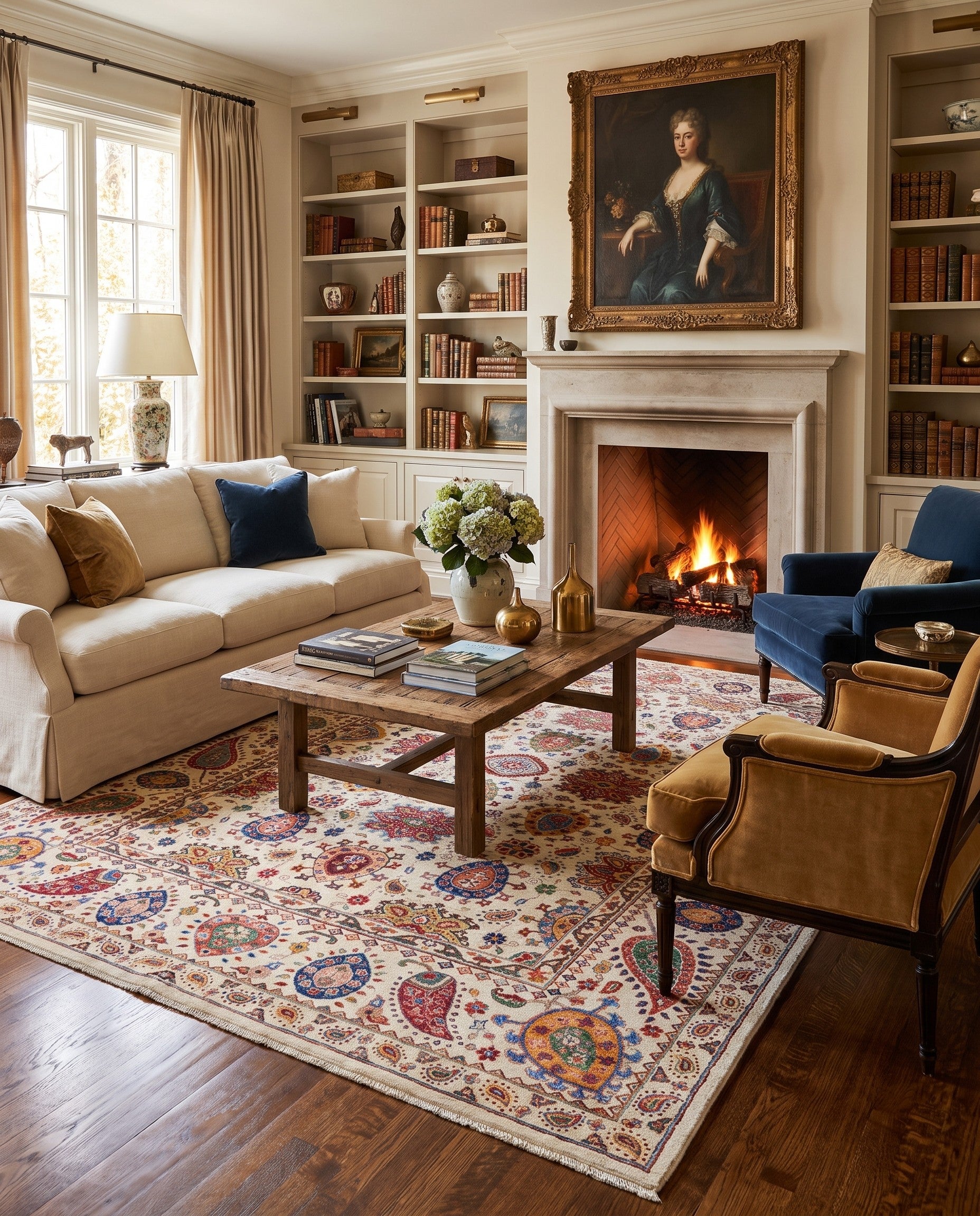 6' 9 x 10' Hand Knotted Ariana Ziegler Rug