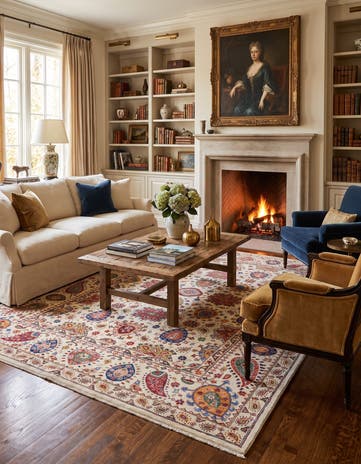 6' 9 x 10' Hand Knotted Ariana Ziegler Rug