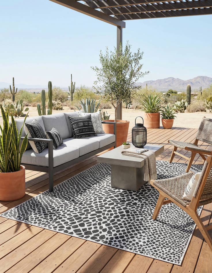 Detail image of 5' 3 x 8' Washable Jill Zarin Cape Town Indoor / Outdoor Rug