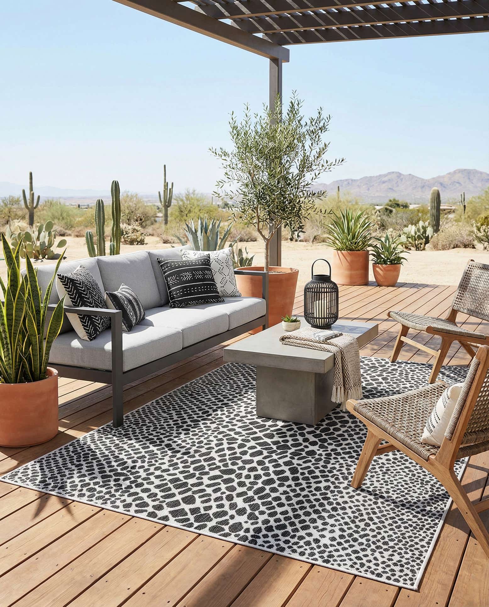 5' 3 x 8' Easy-Clean Jill Zarin Cape Town Indoor / Outdoor Rug