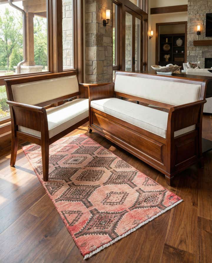 2' 2 x 4' 6 Hand Knotted Ultra Vintage Persian Wool Runner Rug