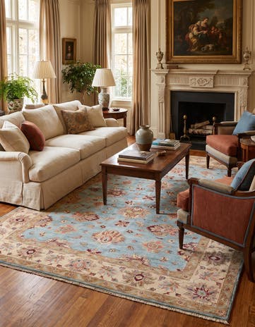 5' 8 x 7' 11 Hand Knotted Ziegler Rug