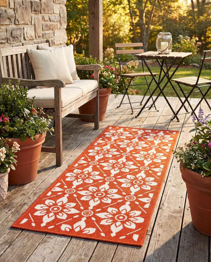 2' x 5' Easy-Clean Trellis Indoor / Outdoor Runner Rug
