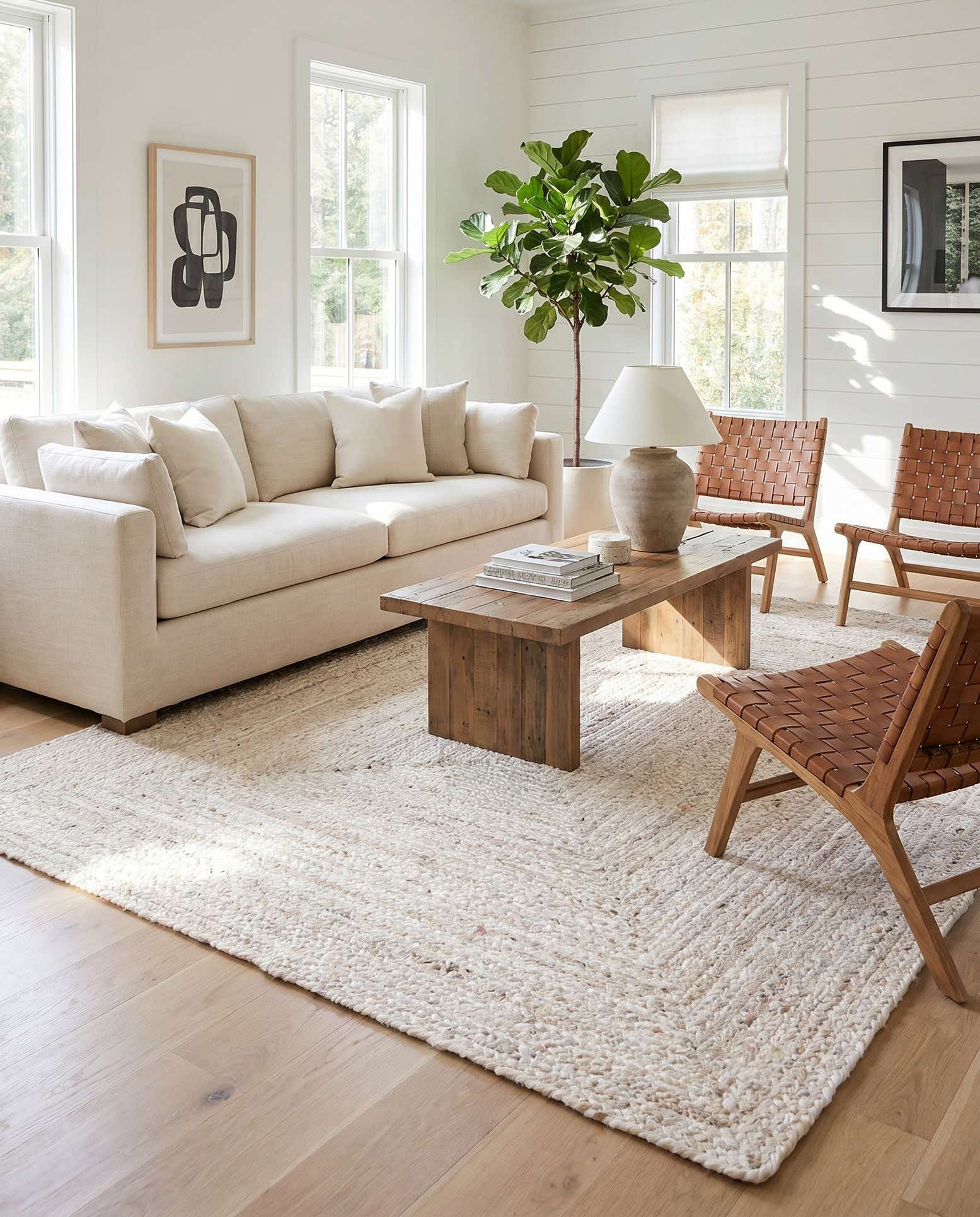 8' x 10' Handmade Braided Chindi Rug